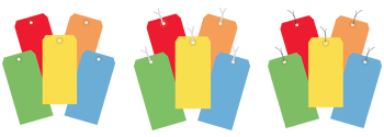 13 Point Colored Tags - Assortment Packs