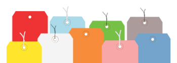 13 Point Colored Tags - Individual Colors