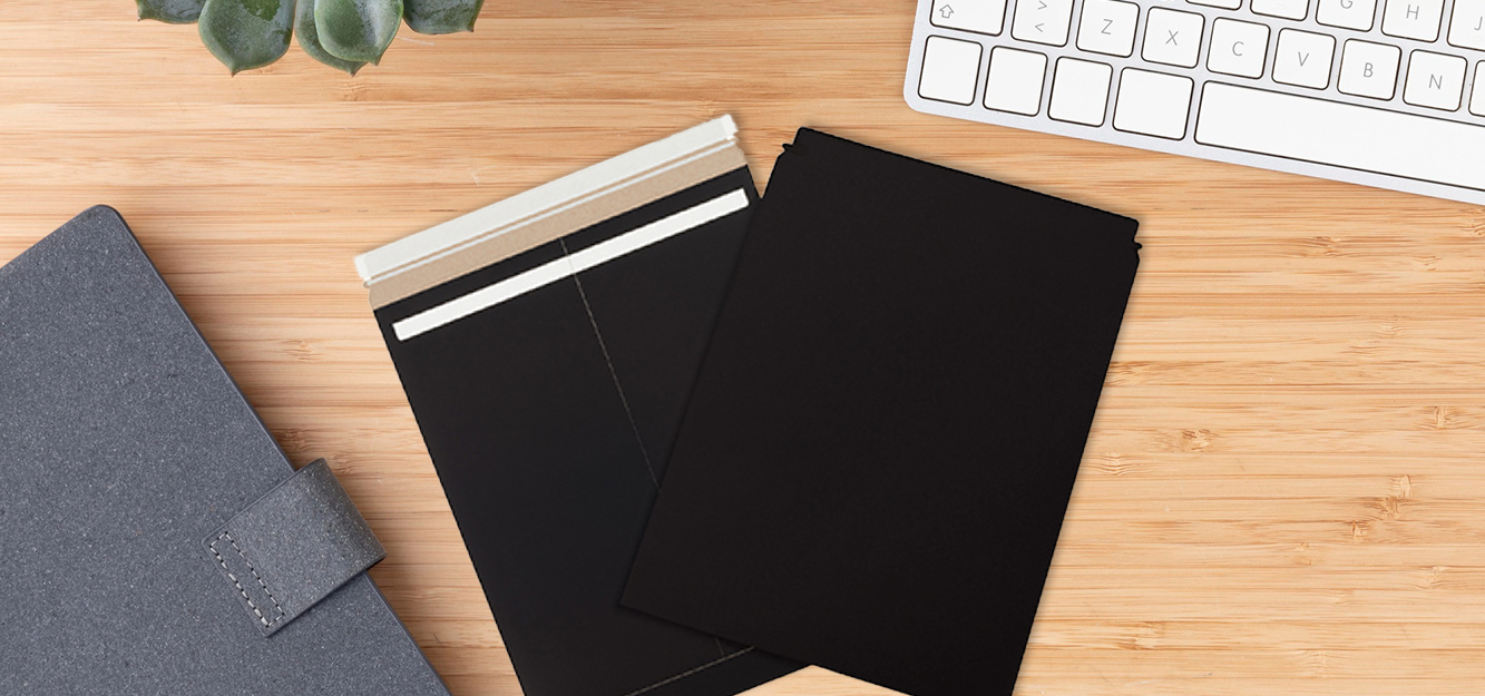 Black Self-Seal Stayflats Plus® Mailers