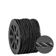 Black Twisted Polypropylene Rope