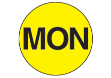 Days of the Week Inventory Labels - Circles