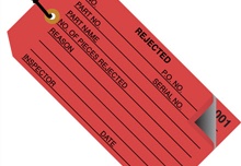 Inspection Tags 2 Part - Numbered 000-499 - Pre-Strung