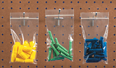 Reclosable Poly Bags with Hang Holes