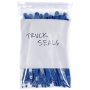 Slide-Seal Reclosable White Block Poly Bags