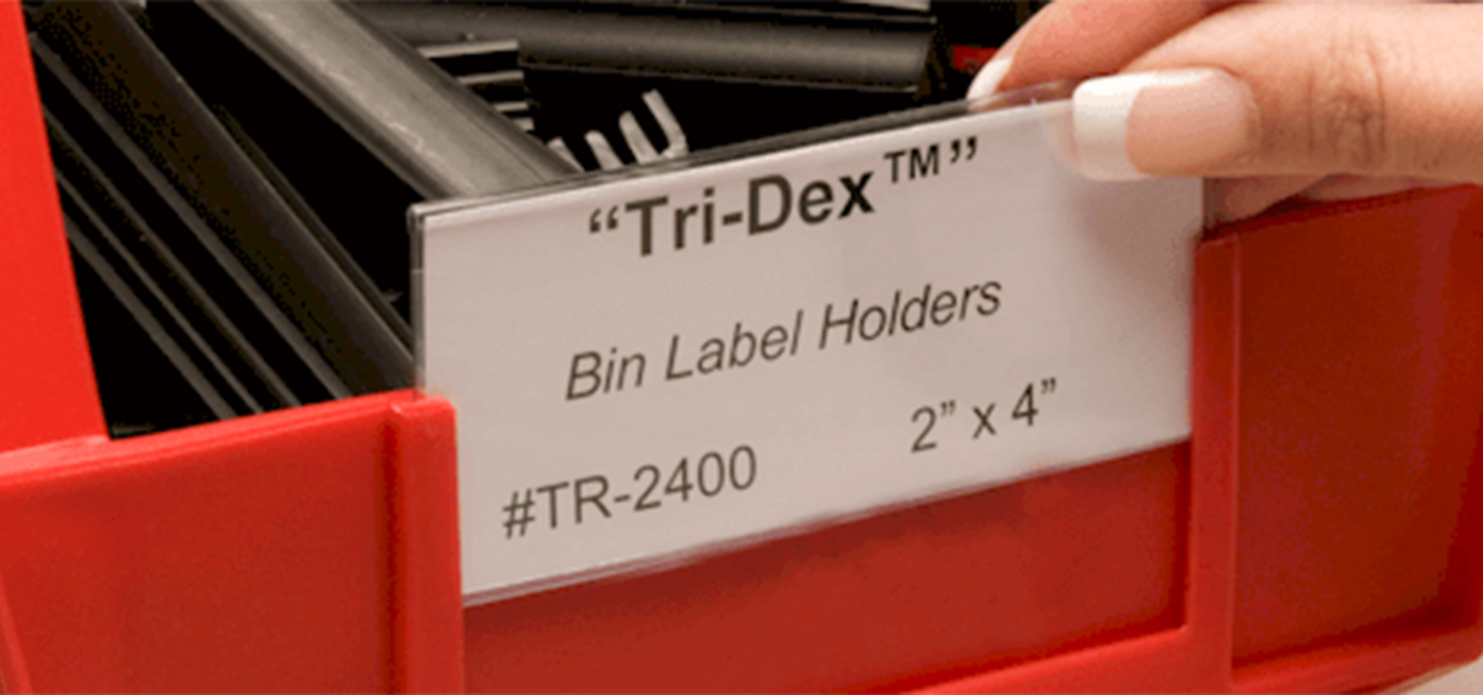 Tri-bex Bin Label Holders 