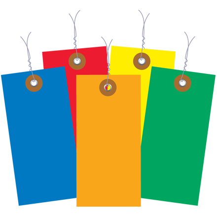 Tyvek® Shipping Tags - Colors Pre-Wired