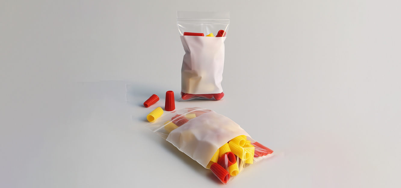 2 Mil White Block Reclosable Poly Bags