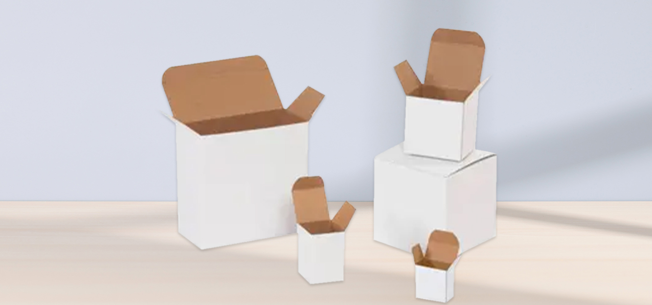 White Reverse Tuck Folding Cartons