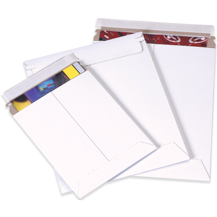 White Self-Seal Flat Mailers-Full case