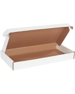 White Deluxe Literature Mailers - 19 1/8 x 9 1/8 x 2 3/16" - 50 Bundle/Case 