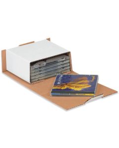 White CD Mailers - 5 5/8 x 5 x 2 9/16" - 50 Mailers/Bundle