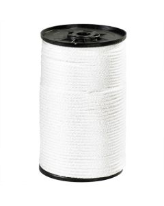 1/4", 1,150 lb, White Solid Braided Nylon Rope